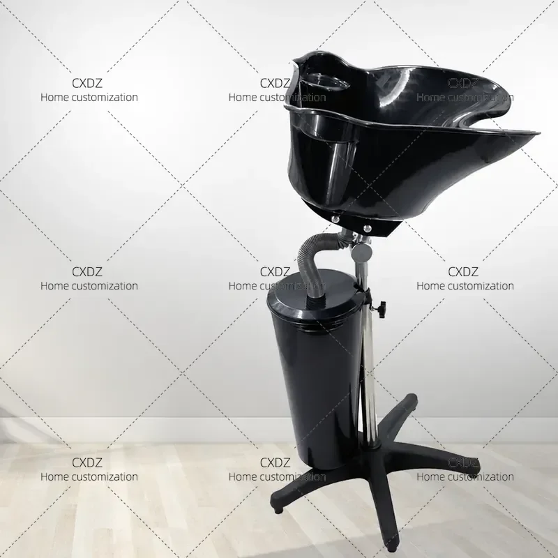 Portable Shampoo Basin Mobile Adjustable Height Sink with Integrated Water Pipe Haircut Tools for Salon Use Cross-border