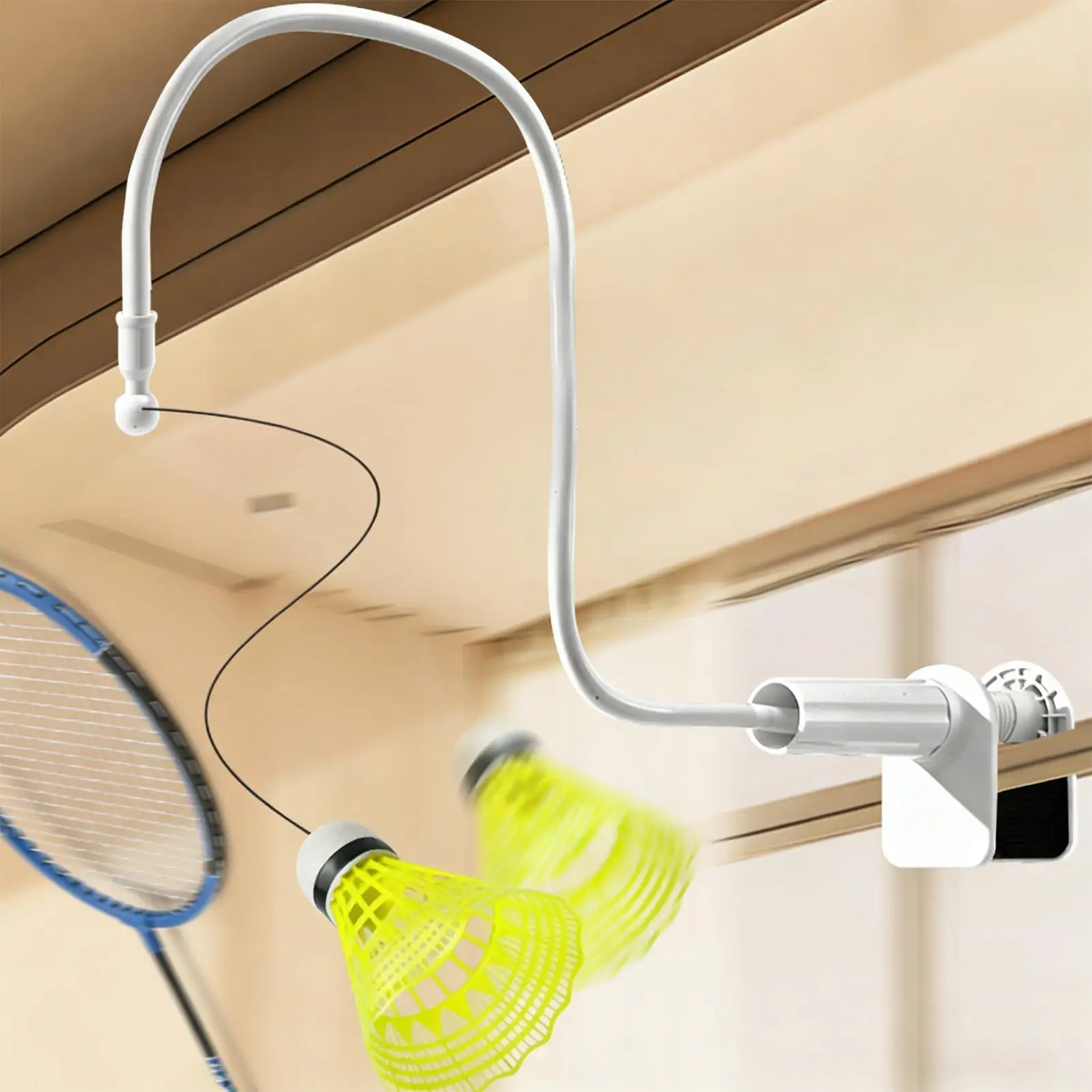 

Тренажер для бадминтона с креплением-клипсой, спортивный инструмент для начинающих, для индивидуальных тренировок дома, в помещении, на улице, для игровой комнаты, крепление на окно или полку