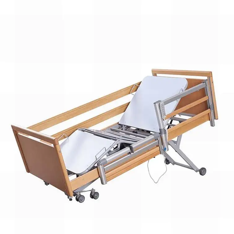 Hot sale multi electric smart wooden manual adjustable home care bed for the old people