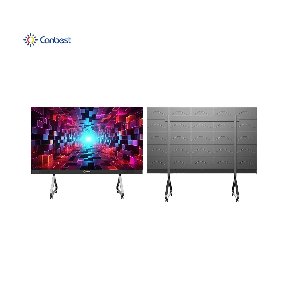 135/163/216 Inch Foldable Mobile Indoor Commercial LED Display Screen Large Wall Mounted LED Video Wall for Conference Room Pres