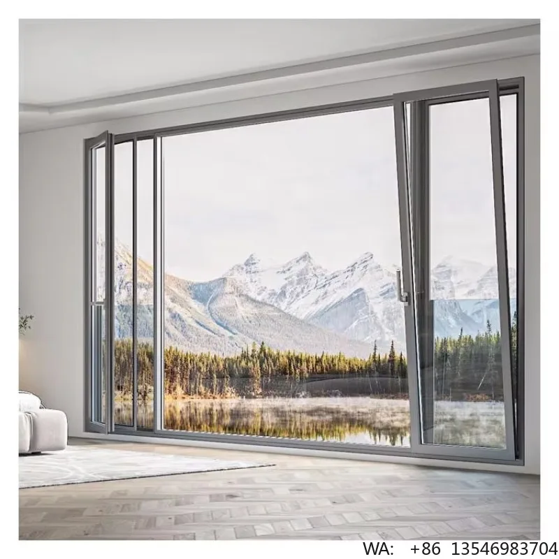 

New Arrival Tilt and Turn Aluminum Alloy Window House Window Frame Heat Insulation Frameless Minimal Slim Frame Windows