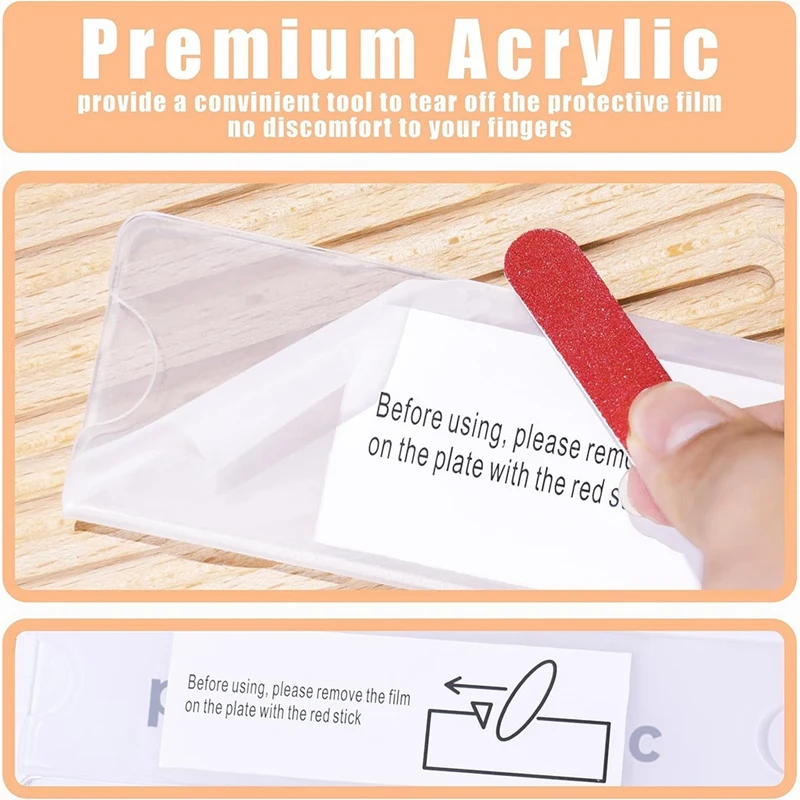 투명 아크릴 플라스틱 간판 거치대, 프레임 벽 명판, 사무실, 가정용, 2x8 인치