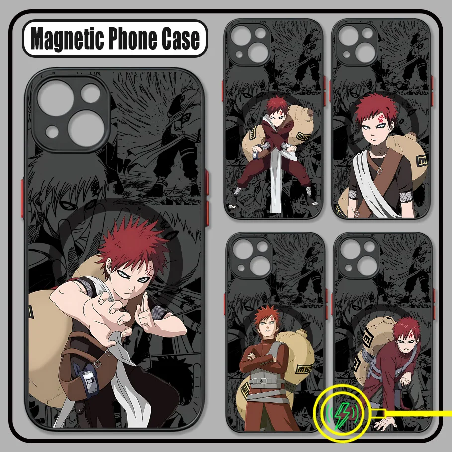Narutos Gaaras Phone Case For Samsung Galaxy S25 S24 S23 S22 S21 S20 FE Plus Ultra 5G Matte Magnetic