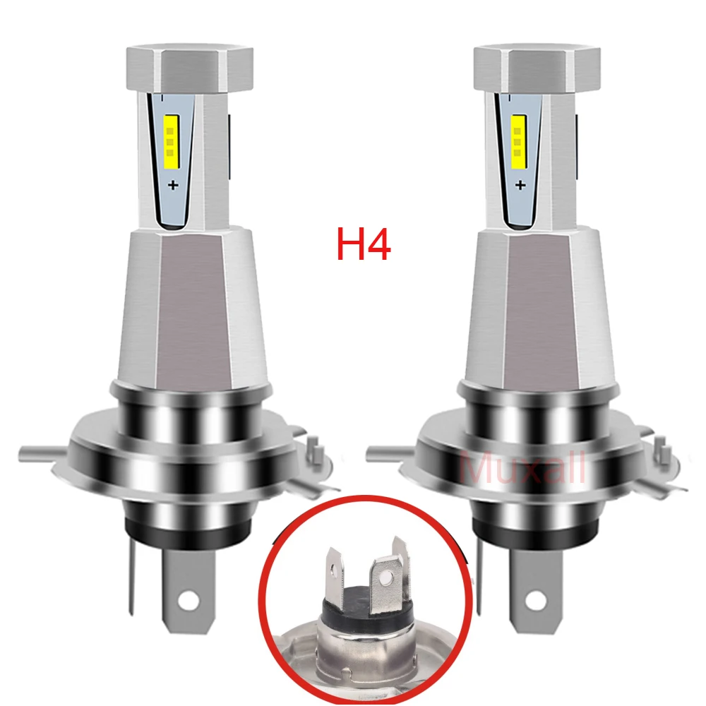 2Pcs New 3Sides H4 H7 H11 H9 H8 H16  30000LM Super Bright  Auto Headlamp Turbo LED Headlight Bulb 3Sides CSP Chips No Error