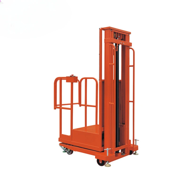 Electric aerial pickup machine Mobile shelf pickup machine Aerial work lift Semi-electric pickup truck