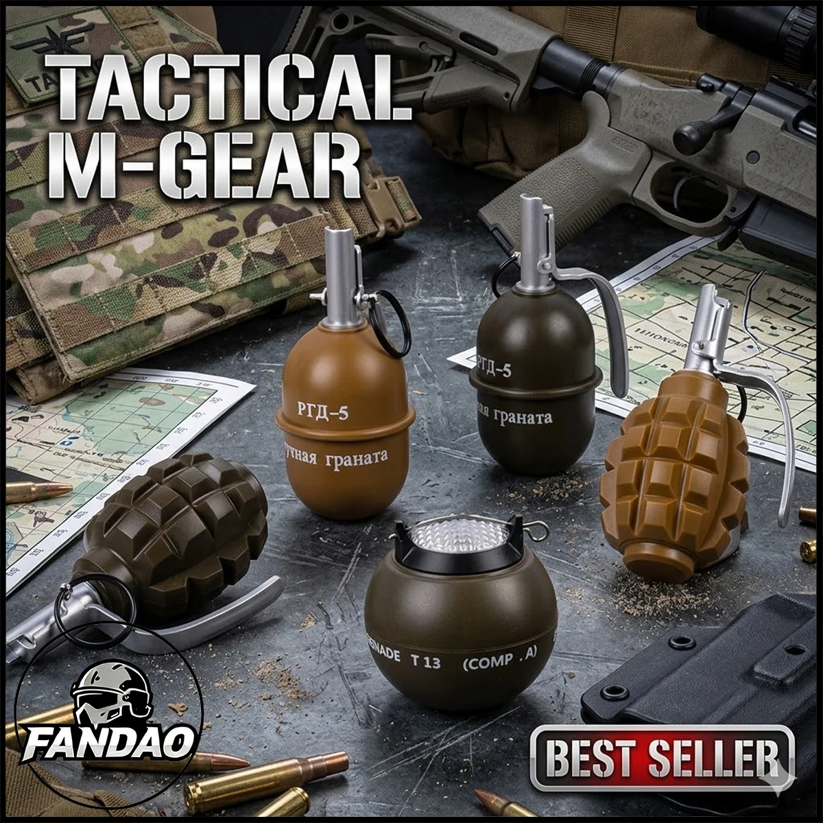 

Tactical T13 F1 RGD-5 Grenade Model Dummy Toy for Military Fans Collection Airsoft Cosplay Props Ornaments Survival Gear Kit