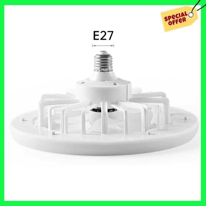 LBER 2X Ceiling Fan With Lights ,E27 Enclosed Low Fan Light Electric Fandelier With Remote Control Three Colors
