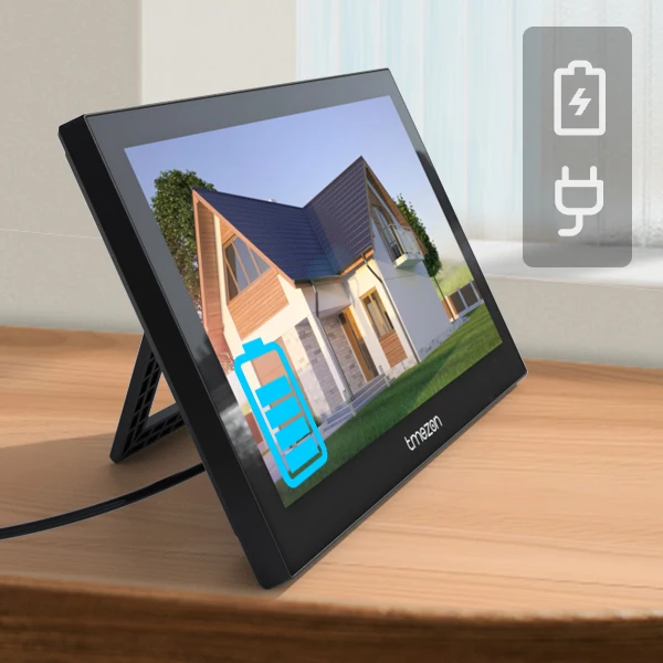 TMEZON Solarbetriebenes, kabelloses WLAN-Videotürsprechsystem für die Sicherheit zu Hause, 1080P-Intercom-System, 7-Zoll-Farb-Touchscreen-Monitor, Video-Türklingel mit Solarpanel, PIR-Bewegungserkennung, Fernentriegelung, 2,4/5G WLAN – Detail 10