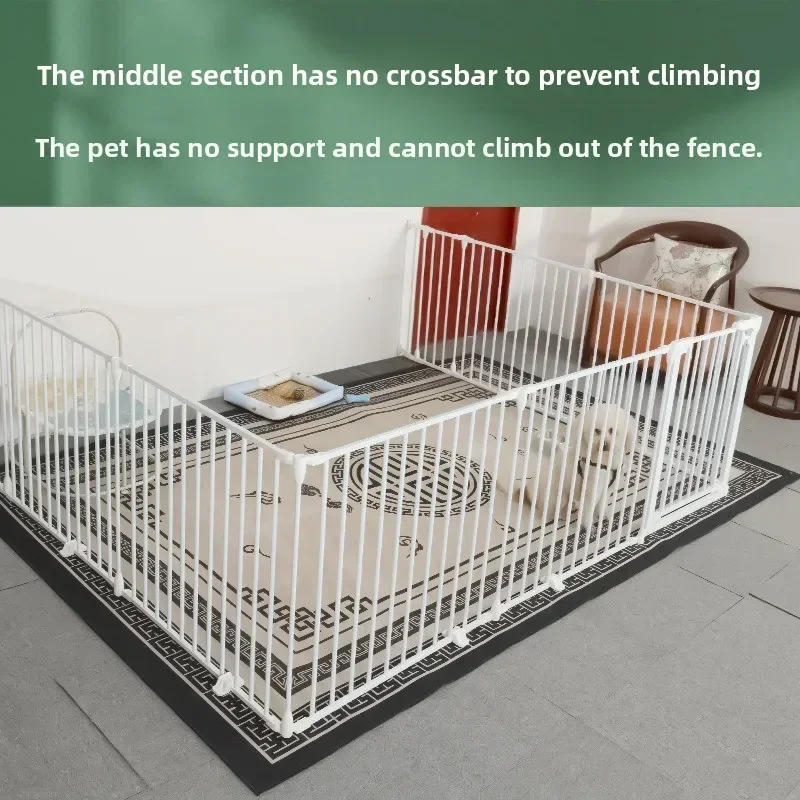 Folding Fence Adjustable Size Modular Large Dog Indoor Telescopic No Drill Indoor Pet Gate Fence Barrier Divider Door Pet