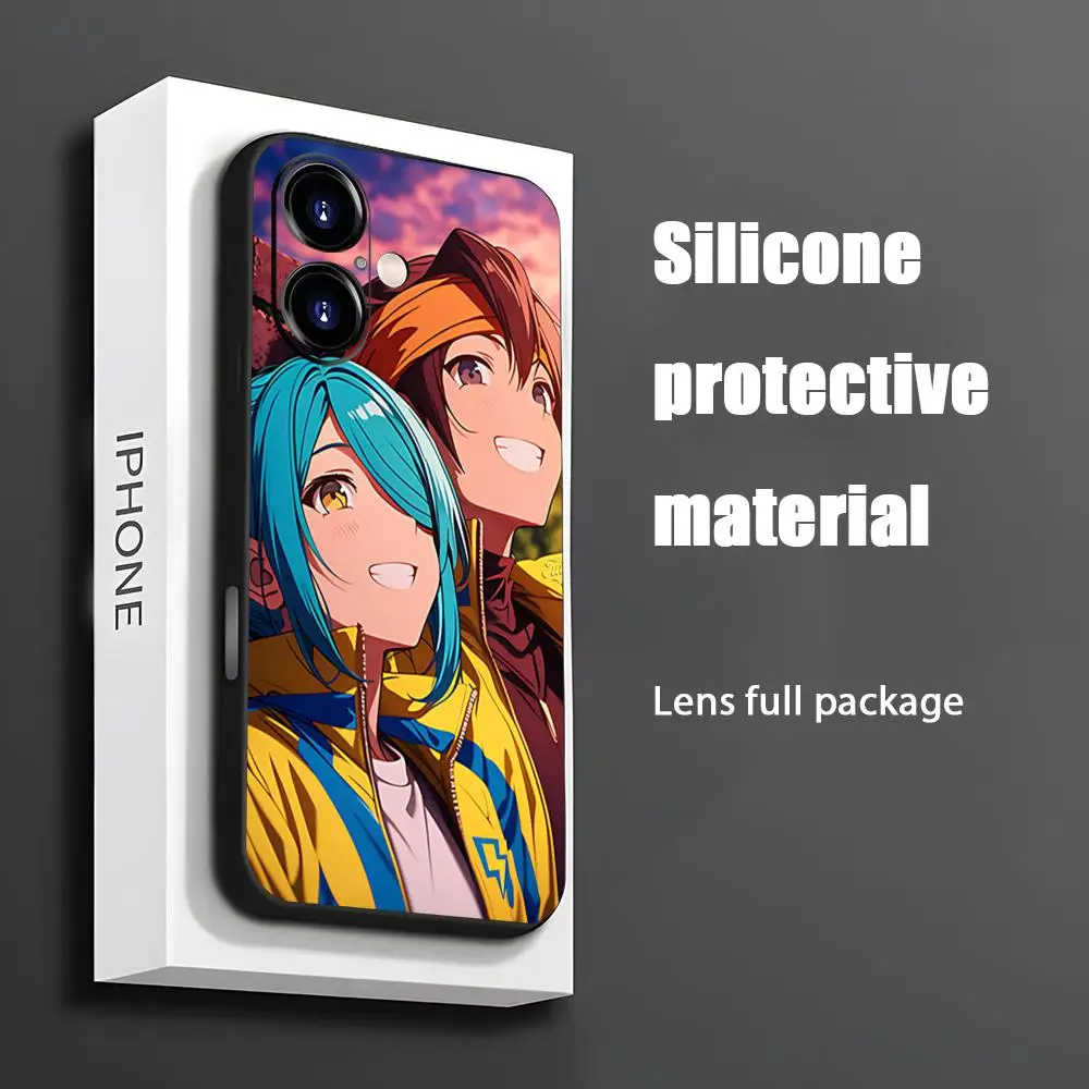 Чехол для телефона Cool Anime Inazuma Eleen для iPhone 17, 16, 15, 14, 13, 12, 11 X XR XS 8 Plus Mini Pro Max, мягкий черный противоударный чехол