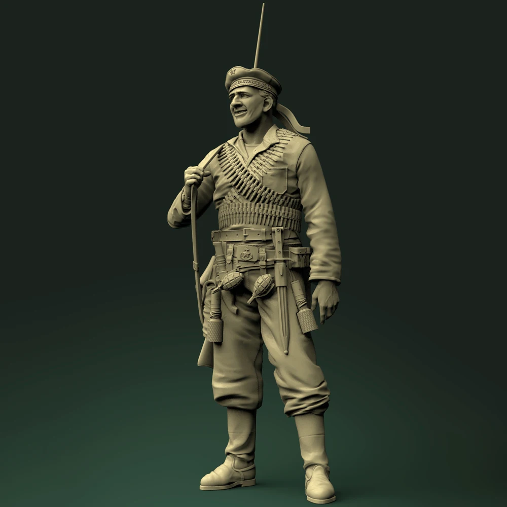 GK1/35 World War II Soldier Resin Model Spot Figure Soldier Military Theme White Mold