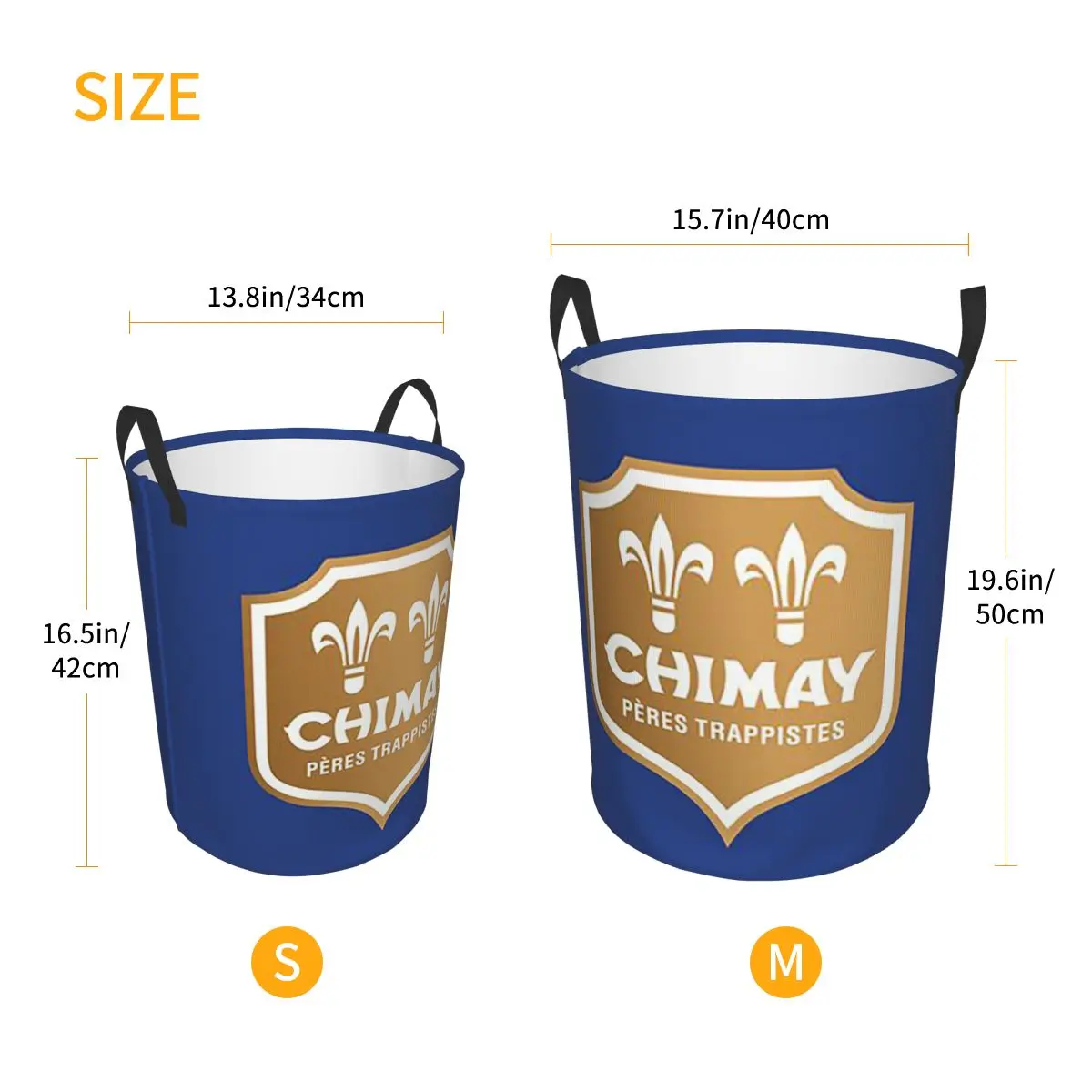 Laundry Collector Chimay Logo Foldable Laundry Basket Home Organizer Baby Washing Basket Home Organizer - view 3