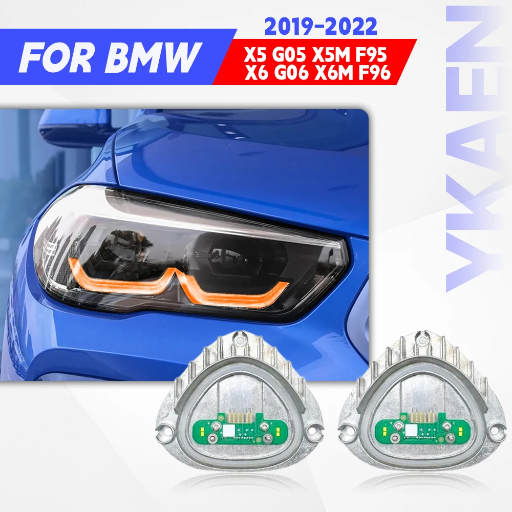 

White Red Angel Eyes LED DRL Board Module For 19-22 BMW X5 G05 X5M F95 X6 G06 X6M F96 Non-Laser Headlight Daytime Running Light