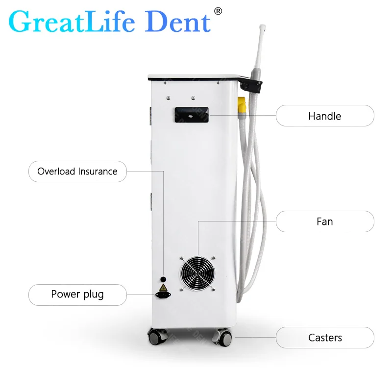 GreatLife Dent Dental Оральный всасывающий насос Машина Система Стоматологический всасывающий блок Передвижная портативная стоматологическая аспирационная машина