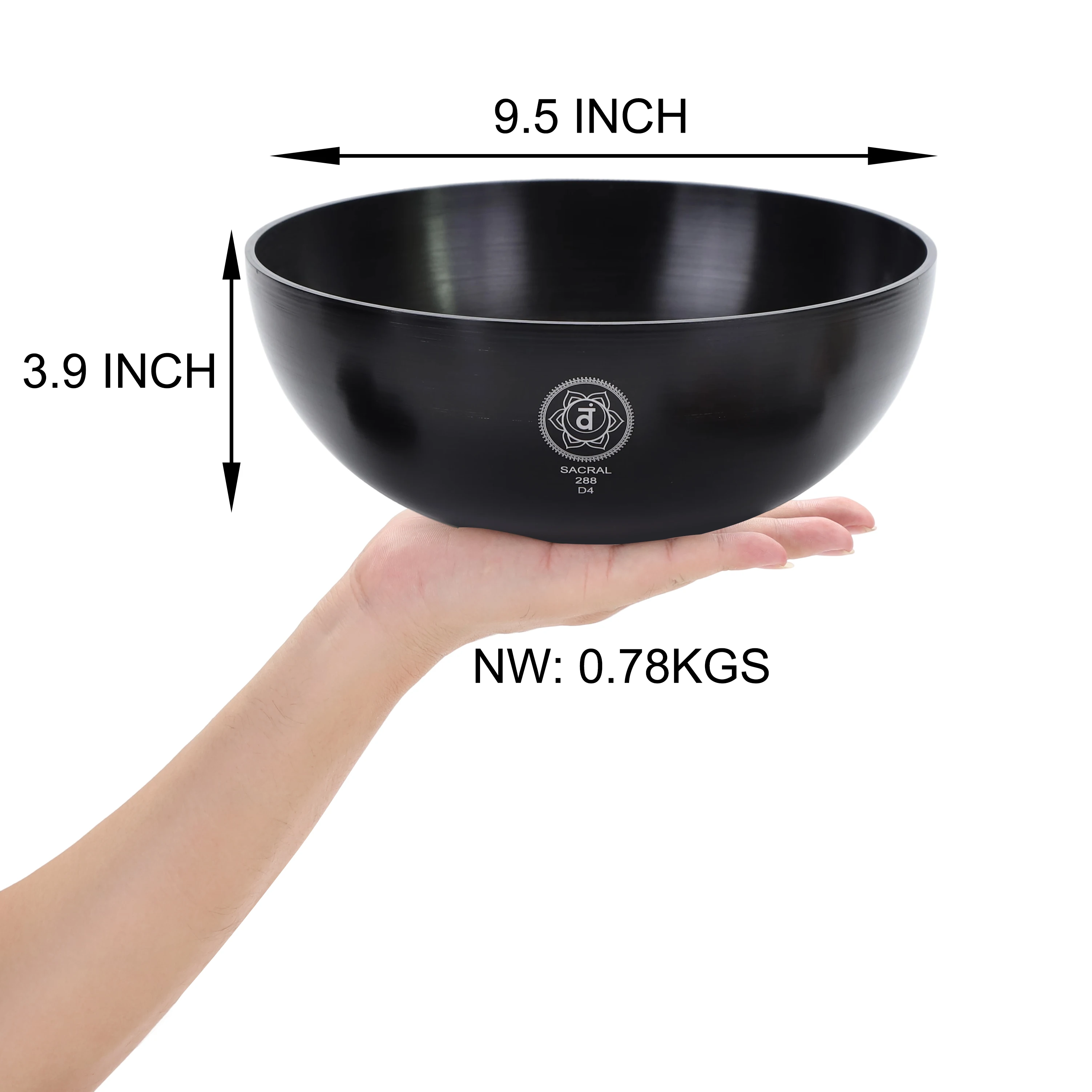Standing Bells Tuned Note D4 288HZ 9.5 Inch Of Schumann Frequency Therapy For Sound Healing Bath Ideal For Yoga