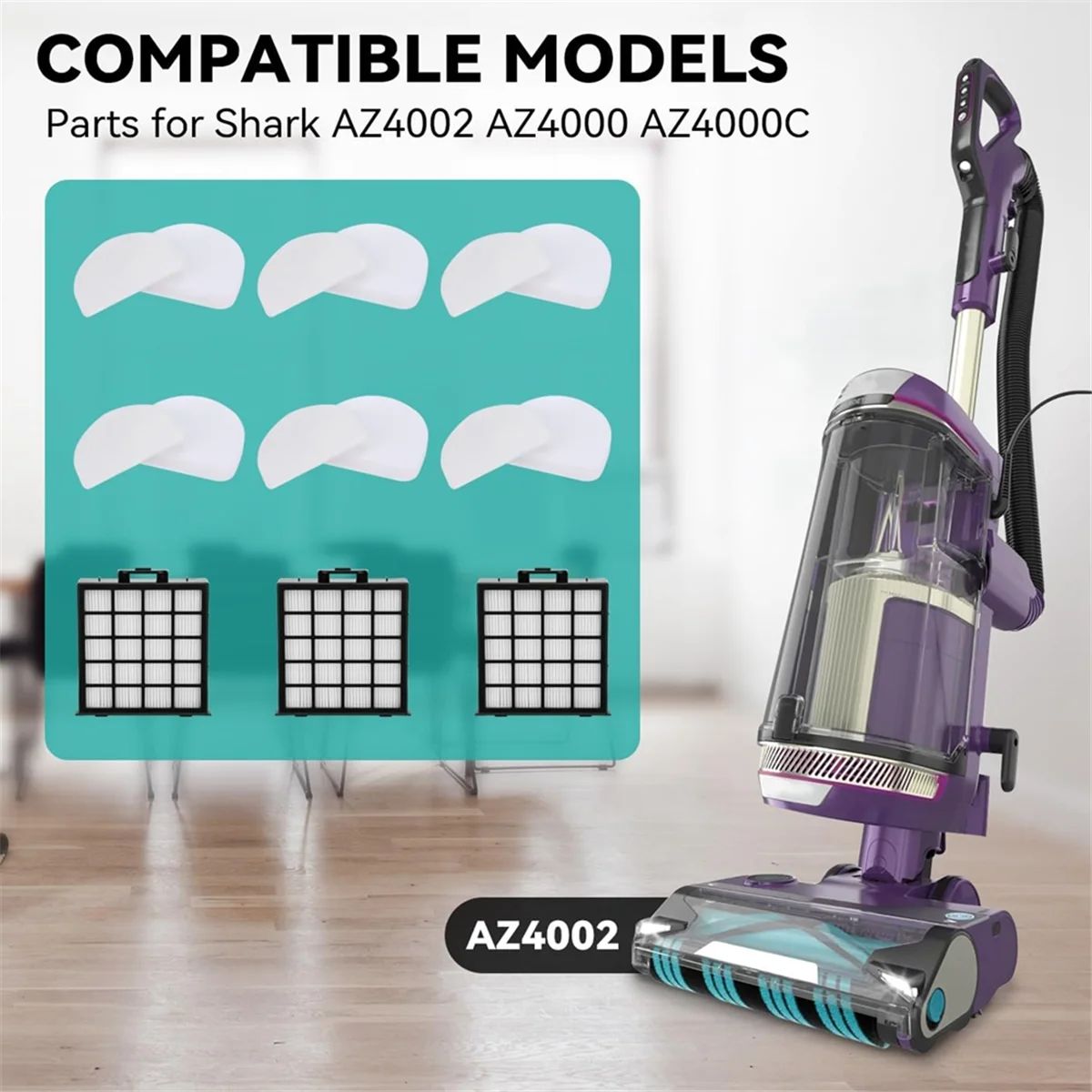 2025 + para limpeza vertical de detecção de energia az4000 az4002 az4000c, filtros de montón, filtros de espuma e feltro, peças de reposição