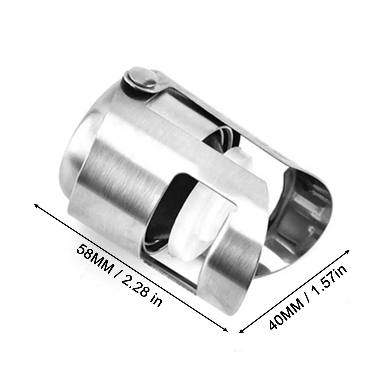 Portable Steel Champagne Bottle Stopper Shiny Leak-proof Wine Beer Cork Plug - Durable Wine Bottle Sealer for Bubble Preservatio