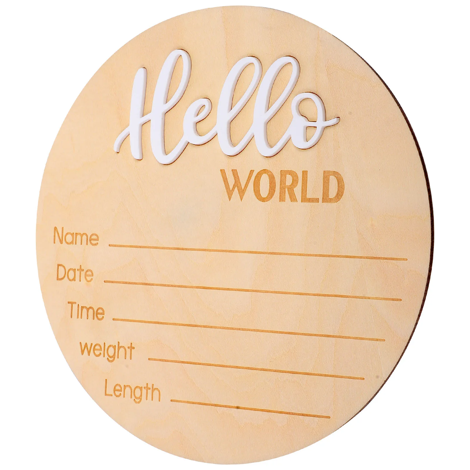 

Name Logo Newborn Photography Prop Party Birth Plate Signs Announcement Wood