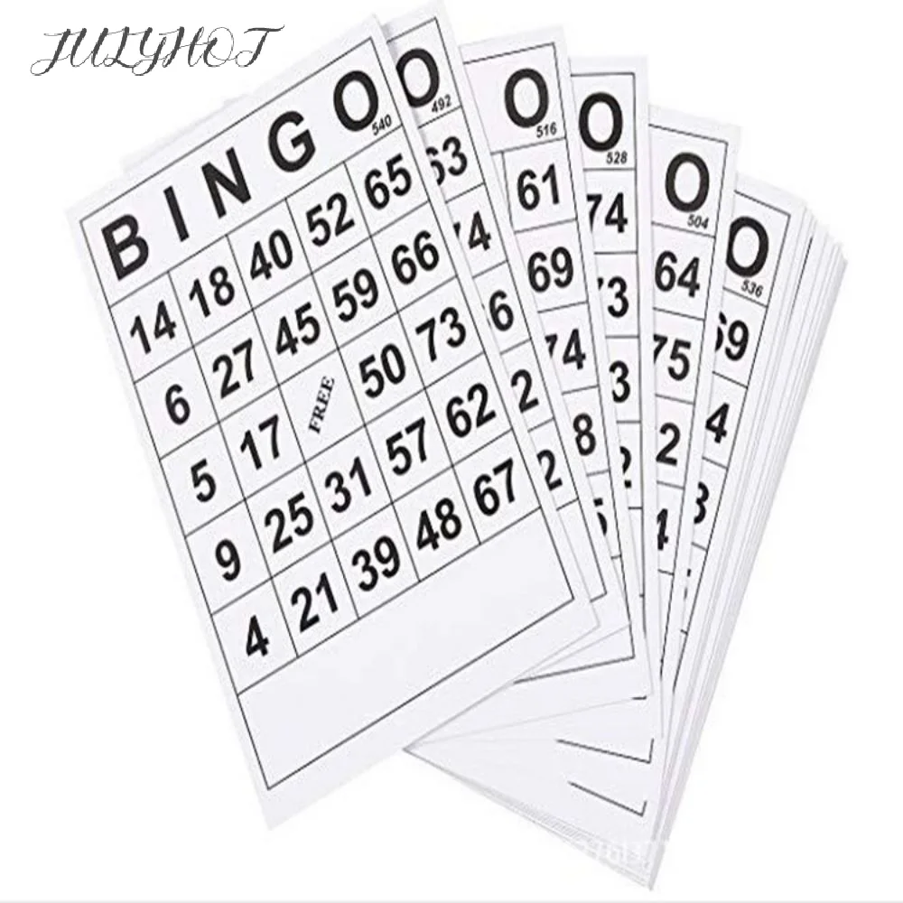 60 non-repetitive bingo cards BINGO cards digital Adults & Children entertainment games