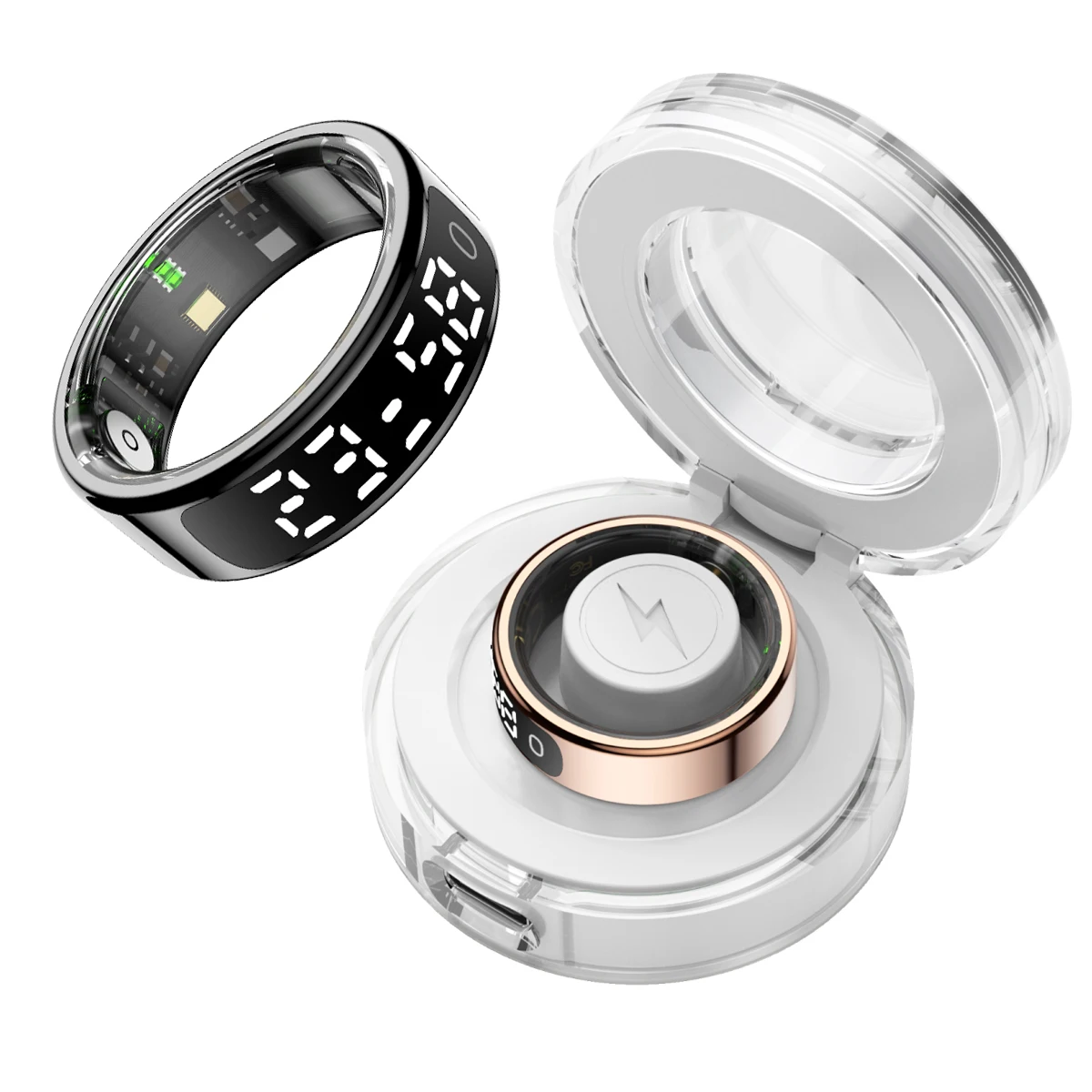 

New Smart Ring,Display and Touch, Temperature Sleep Health Manager, Gesture Interaction, Multi Sports Modes For Men Women