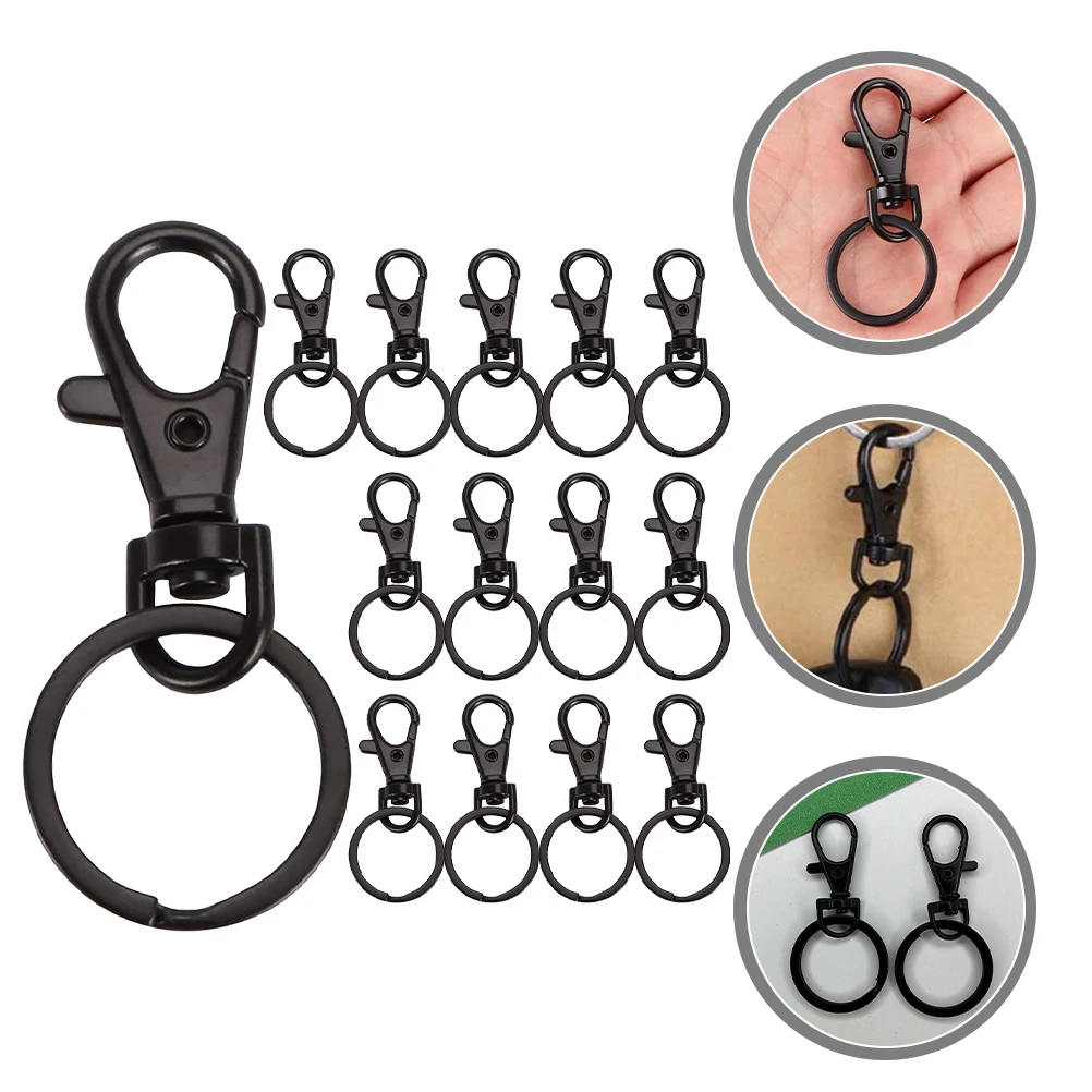 

15pcs Swivel Keychain Hooks Key Chain Clips Snap Buckles For Diy Key Ring Pendant Crafts Sturdy Smooth Shiny Keychains Bulk For