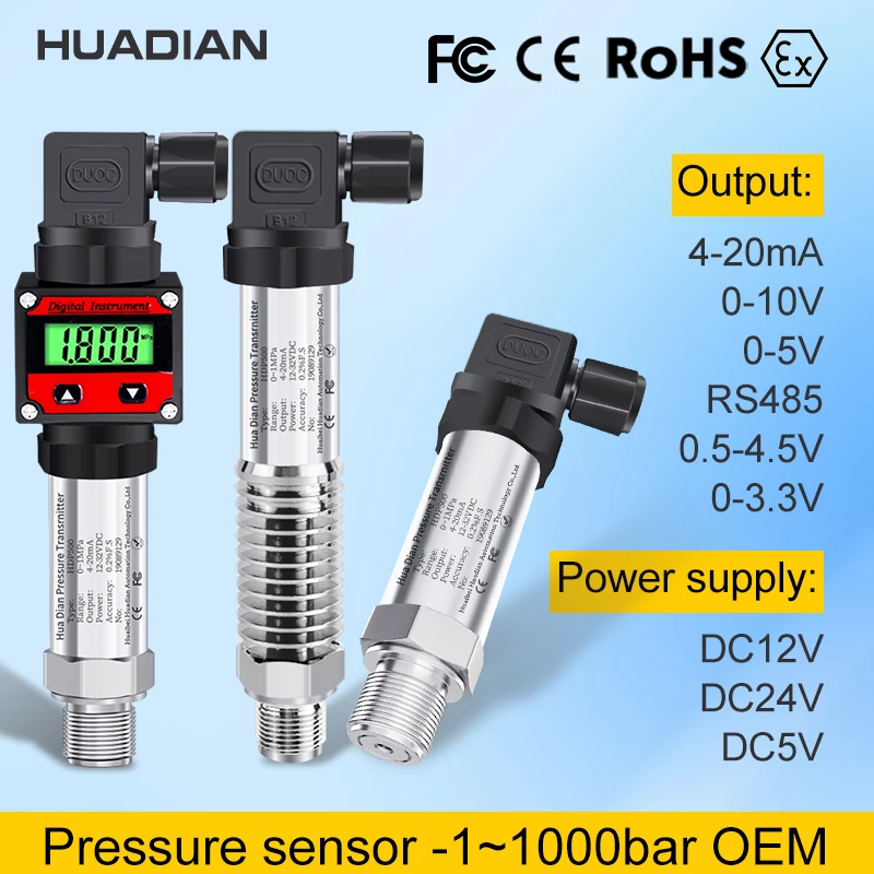 0-5V High Temperature 0-200 Degree Absolute Pressure Transmitter For Alcohol