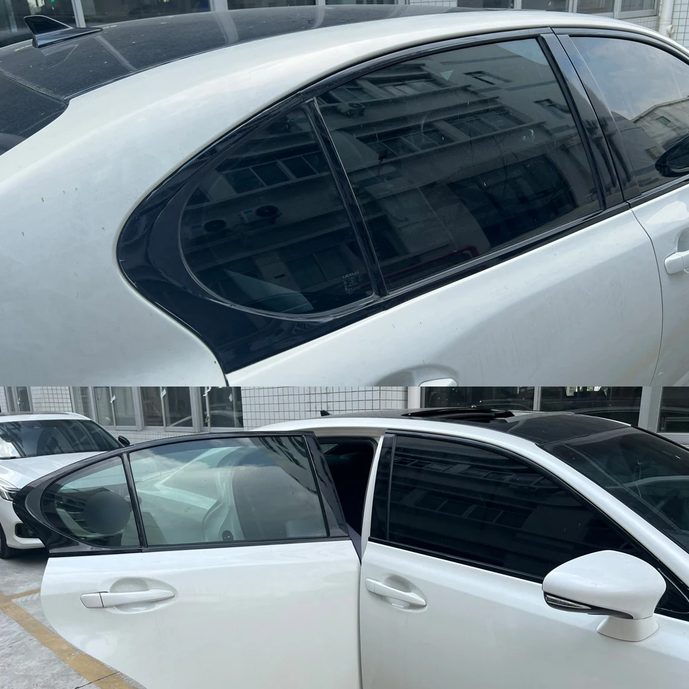 Glossy Black PVC Car Window Decorative Strip Sticker For Lexus GS L10 2012-2020 Exterior Protection Accessory