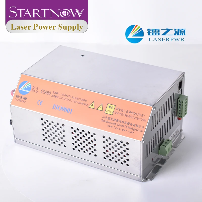 Startnow HY-ESA80 80W CO2 Laser Power Supply Universal 110/220V High Voltage ES Series 70-95W Generator for Laser Machine