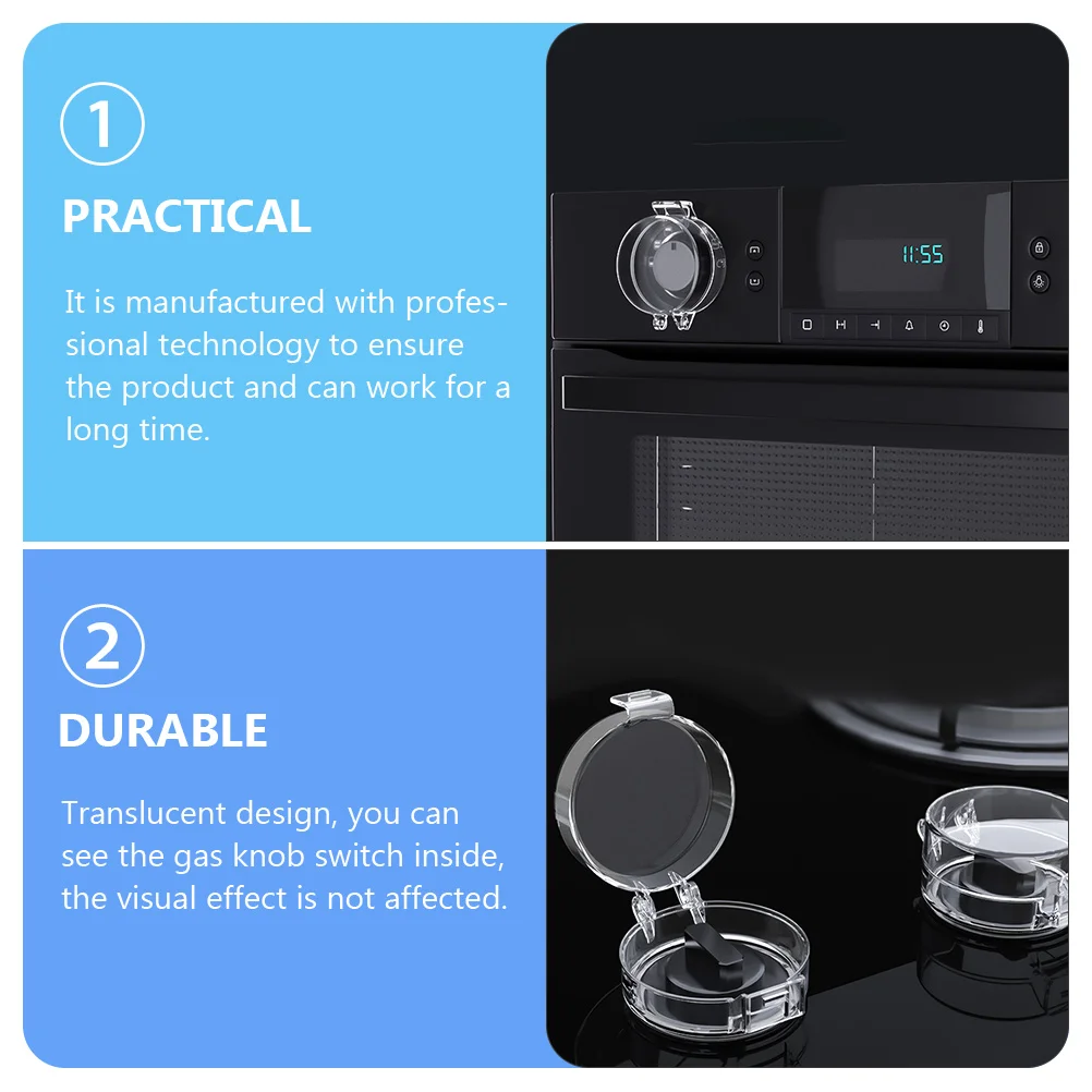 

5pcs Guard Stove Childproof Protectors White Safety Covers Gas Oven Knobs Protective Long Stove Knob Covers For Child Safety