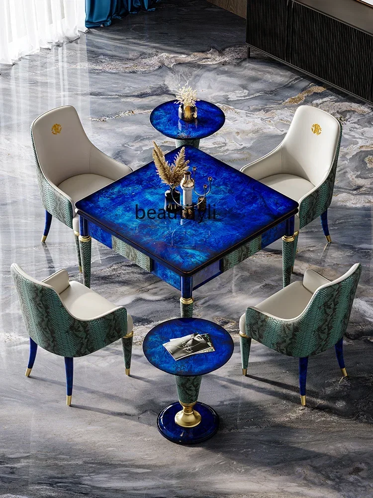 A Italian Dining Table Dual-Use Mahjong Machine Supporting Automatic Household Mahjong Table