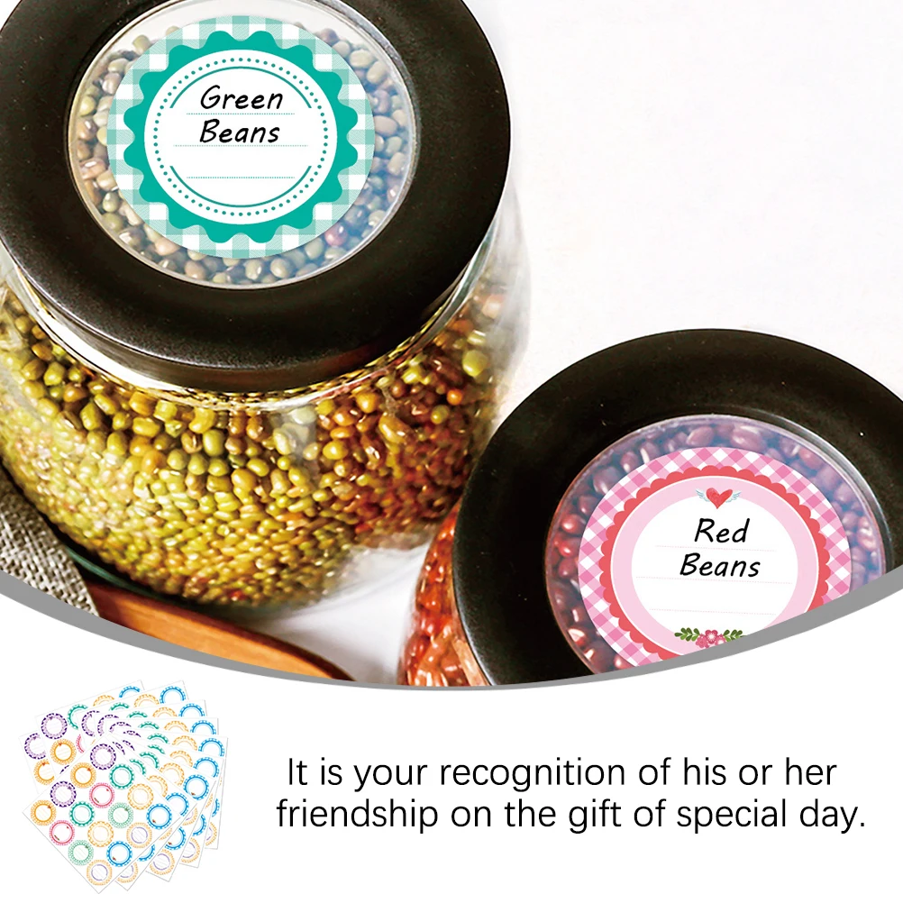 

10Pcs Canning Label Stickers Colorful Adhesive Round Waterproof Labels for Jar Packaging Sealing Gift Decoration