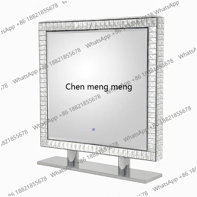 

European beauty makeup mirror European double-sided mirror bedroom commercial three-color glass desktop crystal makeup mirror