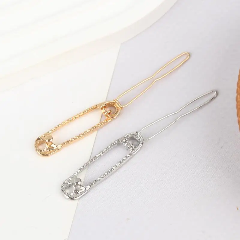 2Pcs Punk Personalized Punk Minimalist Girl Hairpin Hair Accessories Snap-on Side Clips Bangs Clips