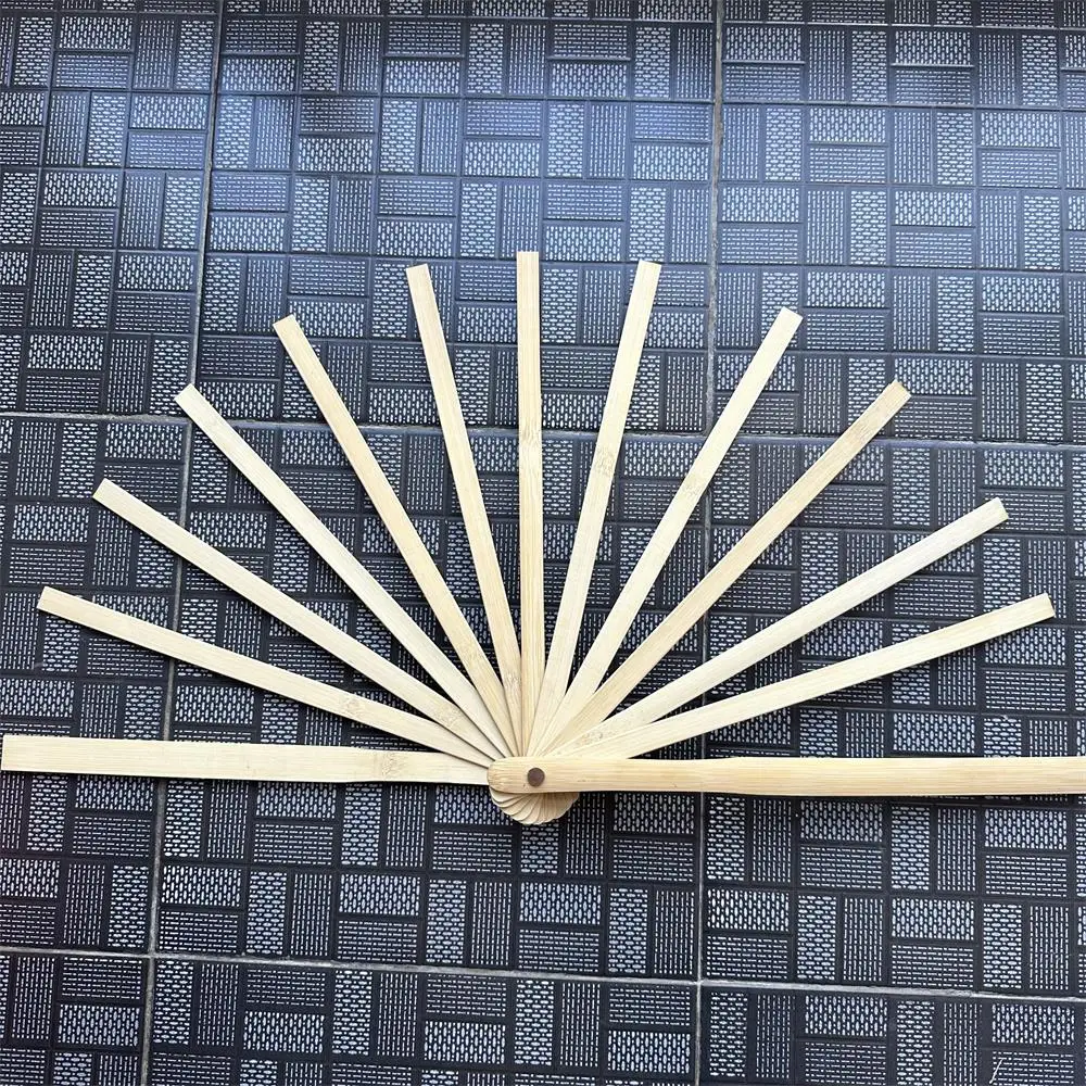 32cm, 13 Bamboo Fan Handles, DIY Handmade Antique Chinese Folding Fan Ribs Bone