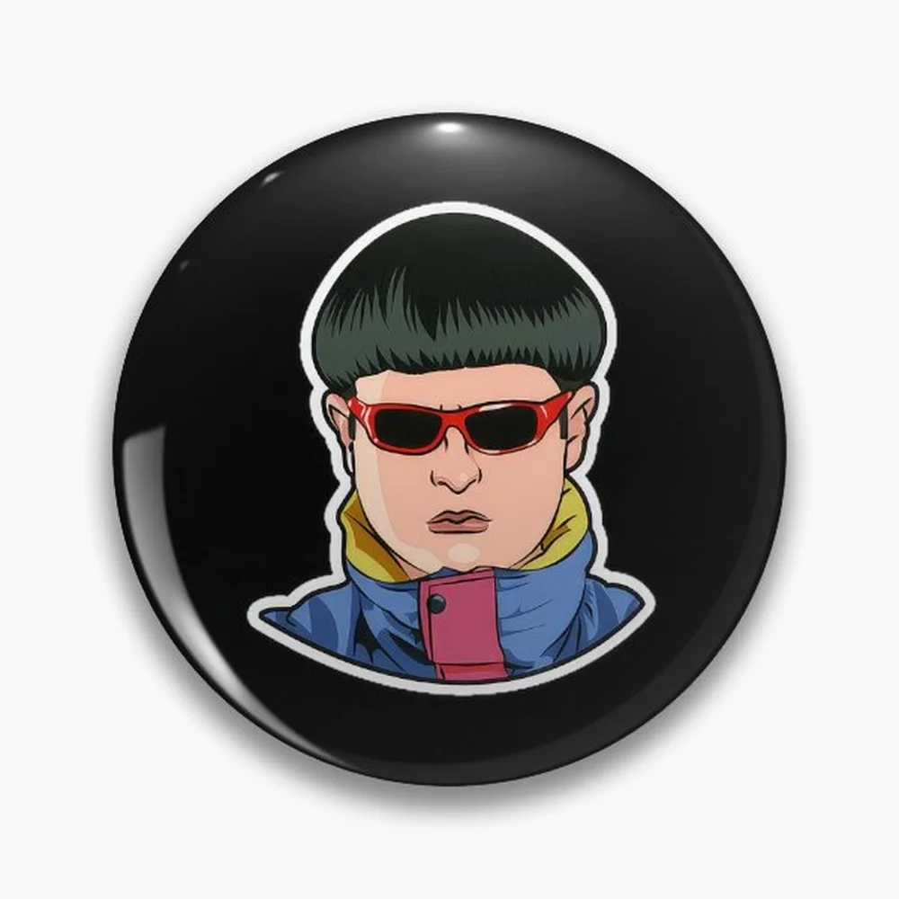 Oliver Tree - RIP Pin Holographic Star Heart Pin Brooches Laminated Button Fashion Accessory