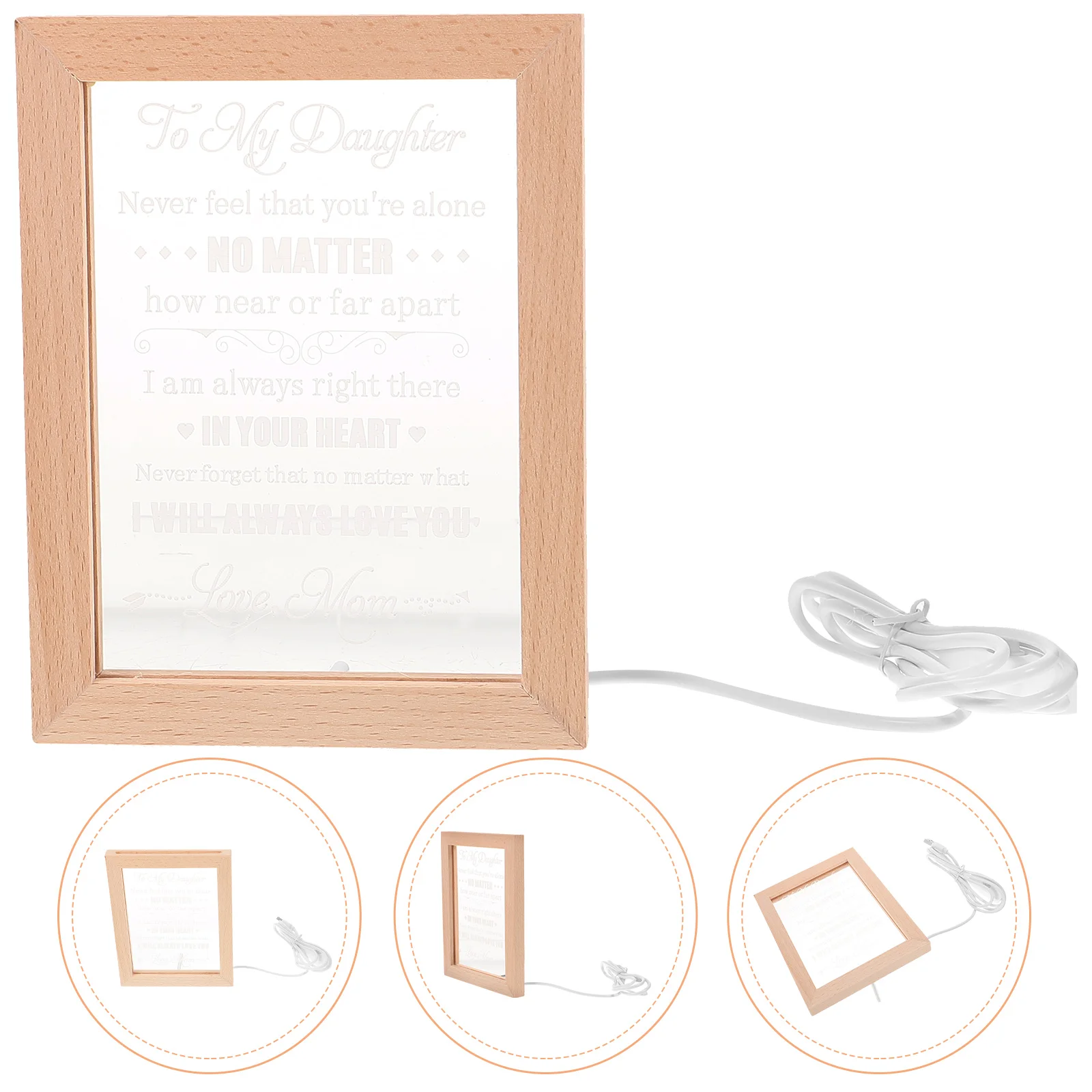 

Creative 3D Photo Frame Night Light USB Powered Warm Light Bedroom Decoration 170x130mm LED Picture Frame for Home