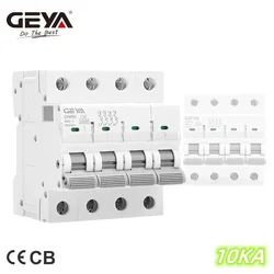 GEYA GYM9H 10KA MCB 4P 6A 10A 16A 20A 25A 32A 40A 50A 63A interruttore 220V C curva CE CB approvato