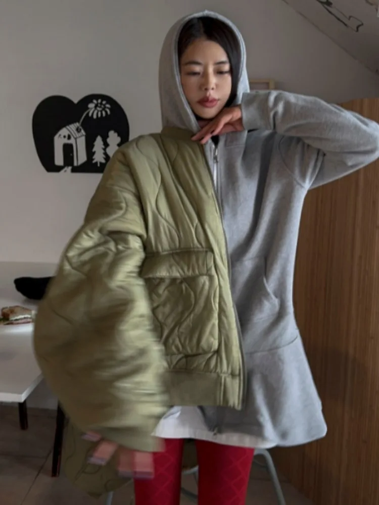 デザインセンセーション パーカー Jaet レディース 春秋新作 Sle ダブルジッパー スカート裾 多用途 カジュアル 快適トップ