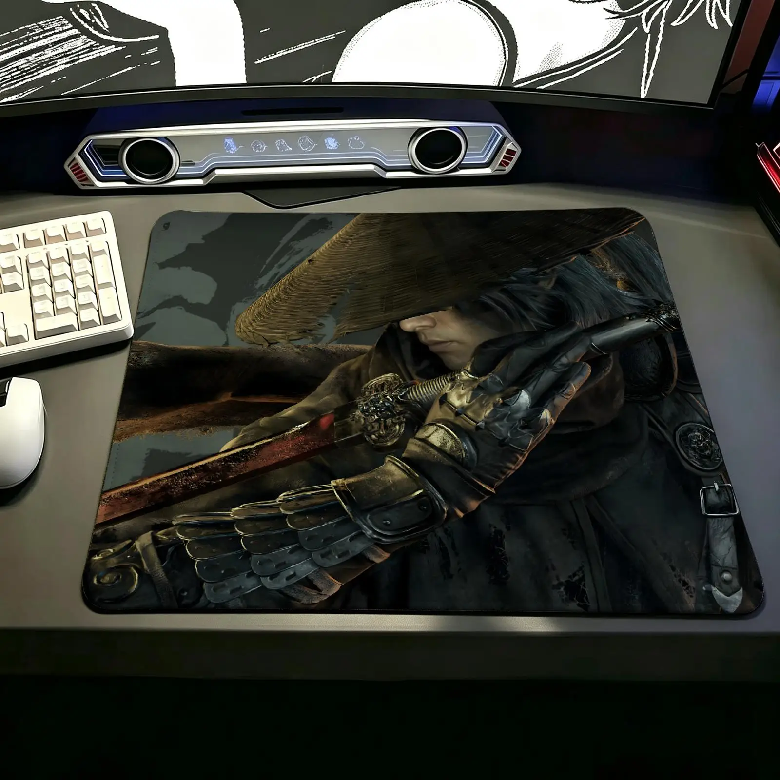 S/M Gaming Mat,New game Phantom Blade Zero Reinforced Stitched Edge,Portable Non‑Slip Pad for Laptop Office & E‑Sports Game Play