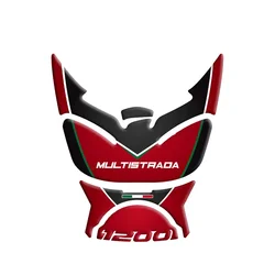 For DUCATI MULTISTRADA MTS 1200 Motorcycle Tank Pad Protector 3D Gel Sticker Decal - Red