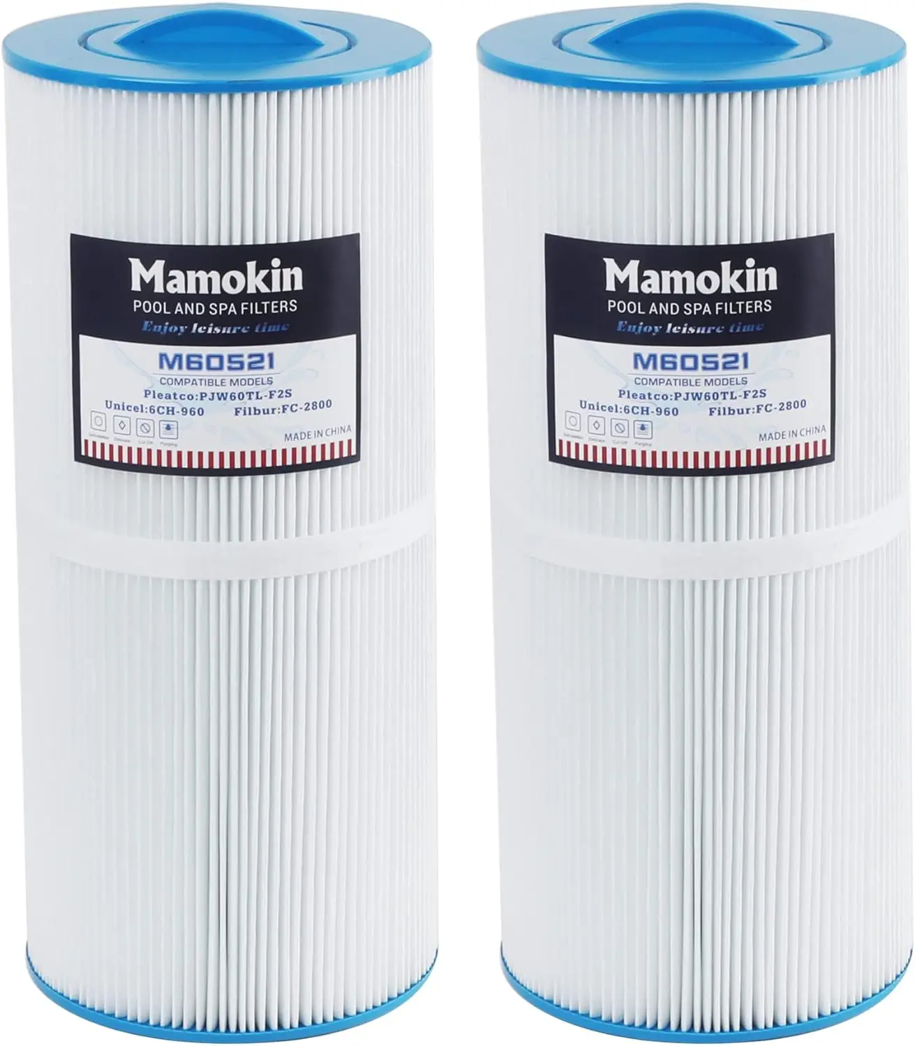 

Spa Filter 6CH-960 Replacement for Hot Tub, 2 Pack with Closed Handle - Fits Multiple Models