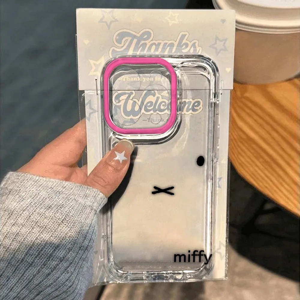 Cute Miffy Rabbit Phone Case For Xiaomi Redmi Note 15a K60 15C 15 14 13 12 A5 K50 Pro Plus Ultra 5G Clear Cover