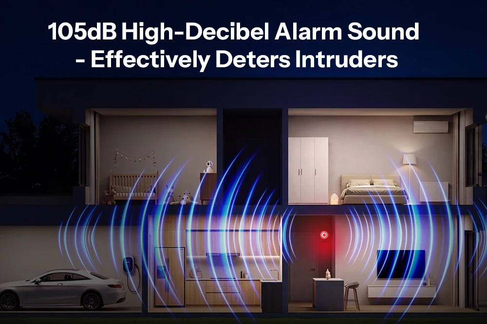 SONOFF SNZB-09P Zigbee SenseGuard Innensirene, lauter Alarm, benutzerdefinierte Alarmtöne, Ton-Licht-Alarm, duale Stromversorgung, Zigbee-Sicherheit – Detail 3