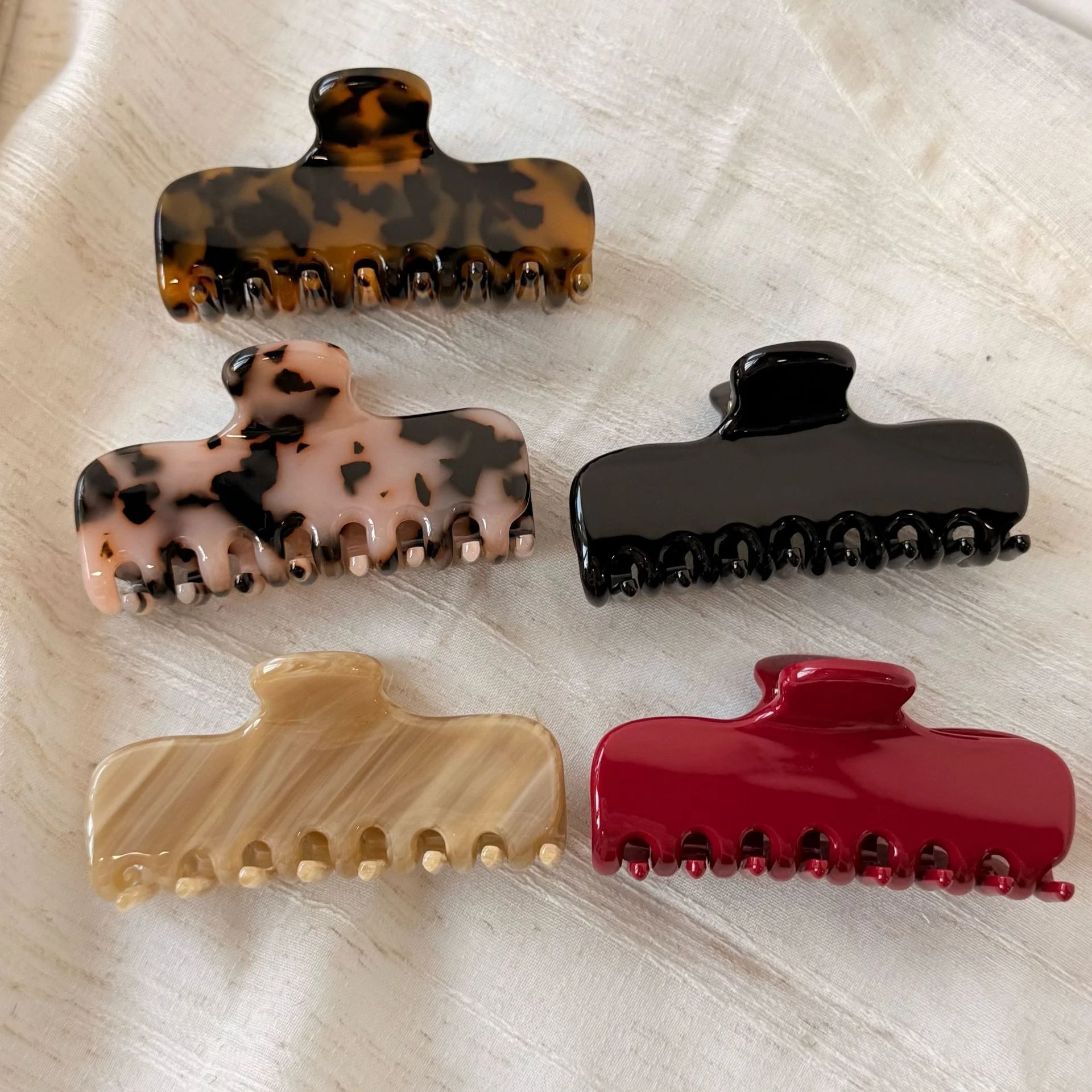 جديد 9.5 سنتيمتر كبير السلحفاة اللون خلات مشبك شعر الفرنسية الرجعية مخلب مقاطع كراب مقاطع الشعر للنساء الفتيات إكسسوارات الشعر #6