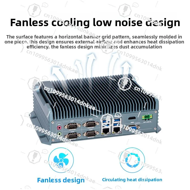 Embedded Industrial Host Computer, Multi-gigabit Network Port, Multi-serial Port Expandable, Fanless Cooling Miniature Mini