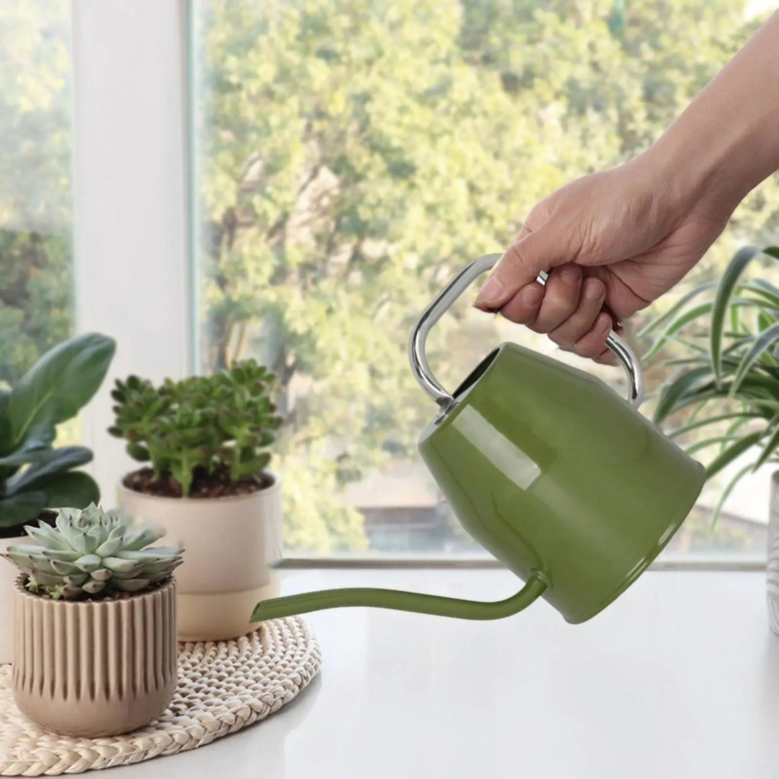 علبة سقاية عصارية معدنية طويلة أداة الري بالتنقيط للنباتات الداخلية شرفة هدية مكتب المنزل #2