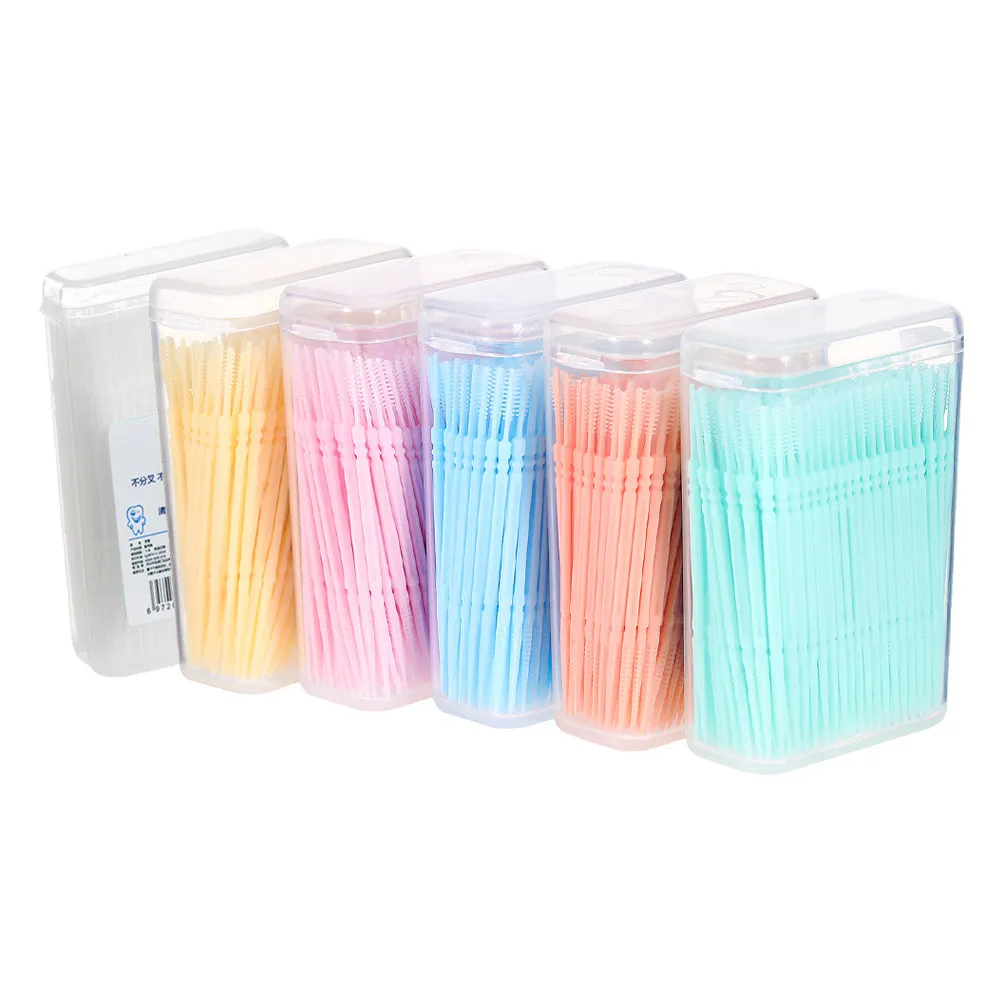 6 Boxes Braces Cleaner Brushes Reusable Interdental Picks Compact Teeth Maintenance Set Mixed Color Design Braces Brush