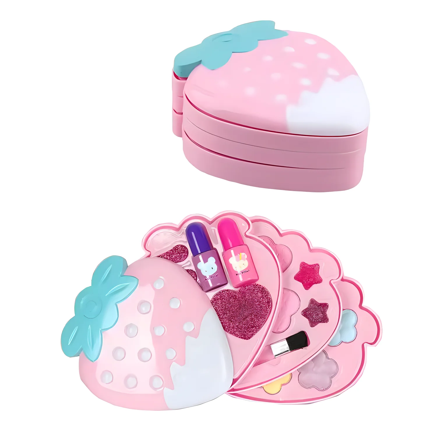 Jouets de maquillage de princesse pour filles, cosmétiques de beauté pour filles, ombre à barrage, vernis à ongles, maison de jeu pour enfants, anniversaire