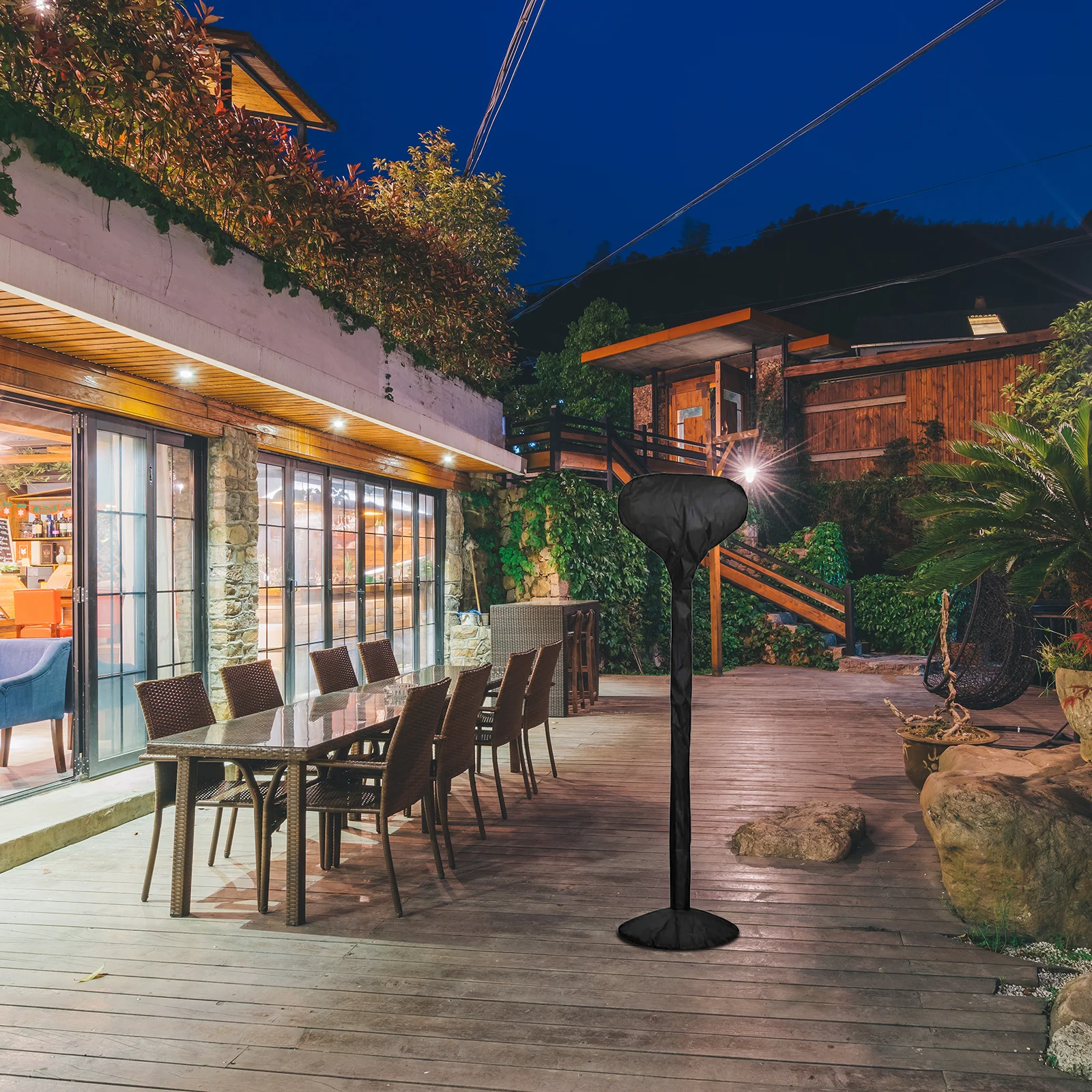 

Heater Waterproof Cover Oxford Cloth Outdoor Electric Patio Protector Uv Resistant Durable Folding Storage Easy Carry Courtyard