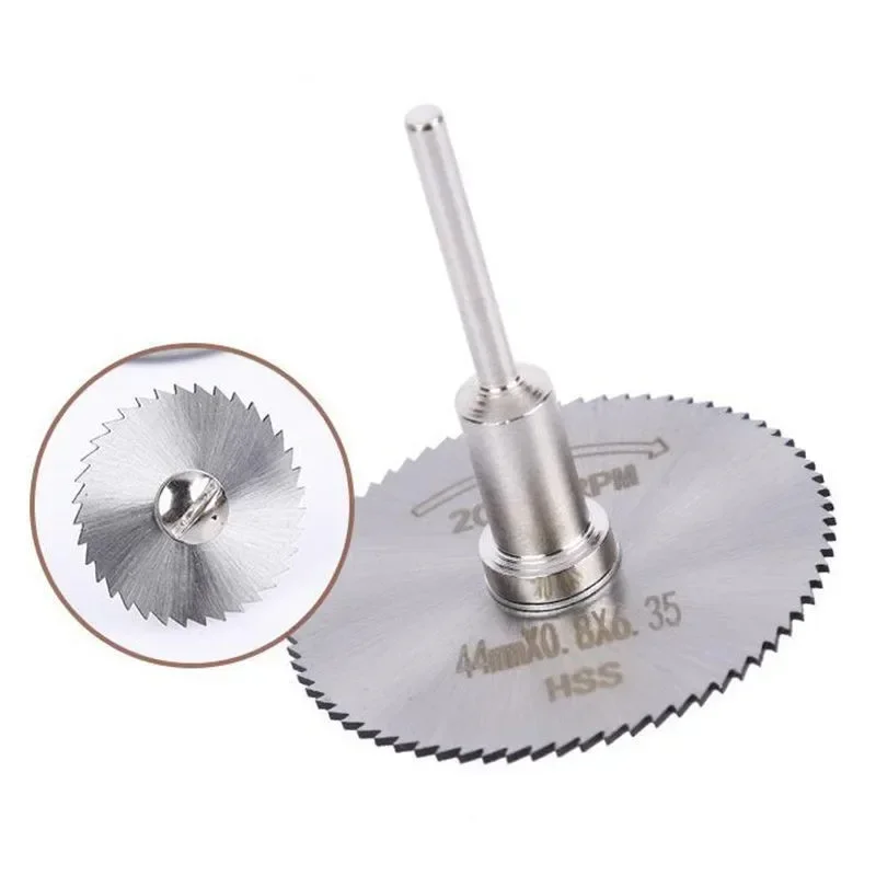 7pc Metal Circular Saw Disc Wheel Blades Shank High Speed Steel Mini Saw Blades with Mandrels Drill Warehouse Rotary Wood Cutout